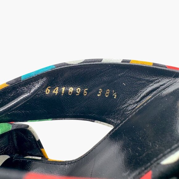 Saint Laurent Bianca Black Heart Knotted Mule Sandals Block Heel 38.5 US 8.5 - Picture 13 of 13